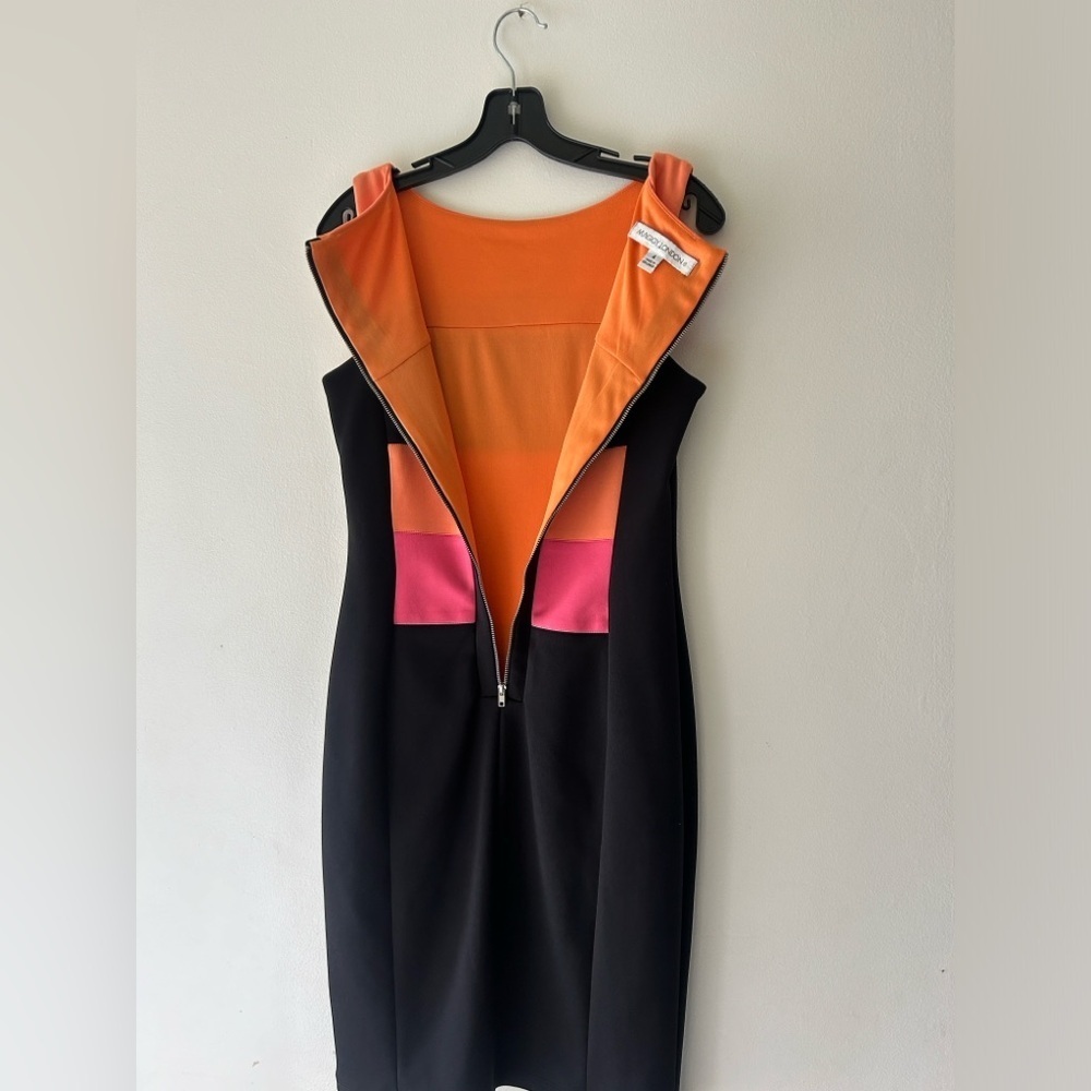 Maggy London Black and Pink Strapless Dress - Picture 5 of 12